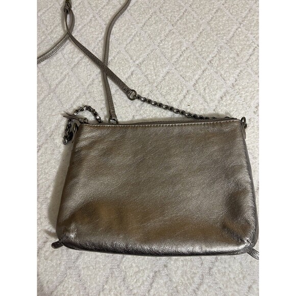 The Sak Crossbody Purse.  Metallic Copper Color. 2 Front Zippers. Top Zip - Picture 3 of 14